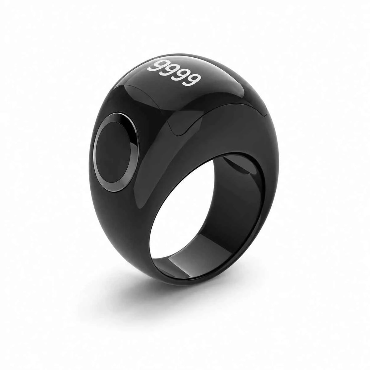Ceramic Tasbeeh Ring QB709 | Smart Zikr Counter & Prayer Reminder