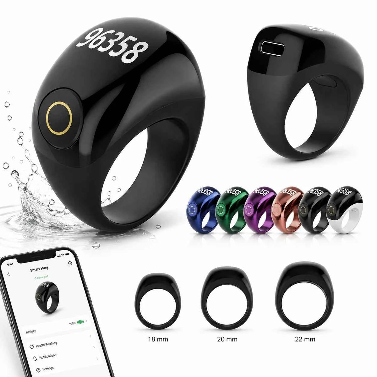 Digital Tasbeeh Ring QB809 | Smart Zikr Counter Ring with APP