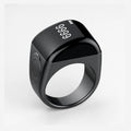 MyZikrRing QB702 Metal Tasbih Ring | High-strength zinc alloy, made for everyday dhikr. — Black