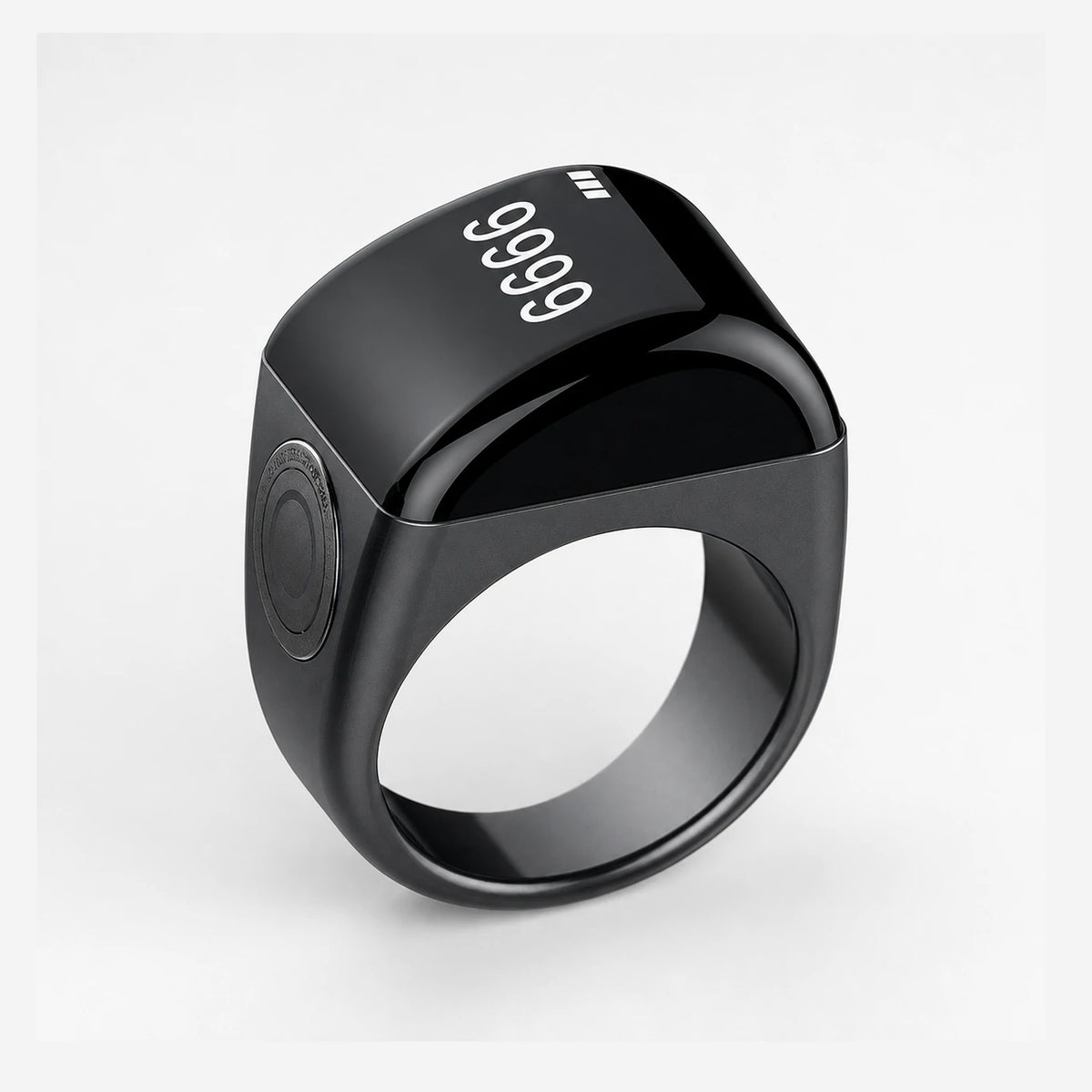 Zinc Alloy Smart Tasbeeh Ring QB702 | App Zikr Counter & Prayer Reminder