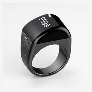 Zinc Alloy Smart Tasbeeh Ring QB702 | App Zikr Counter & Prayer Reminder