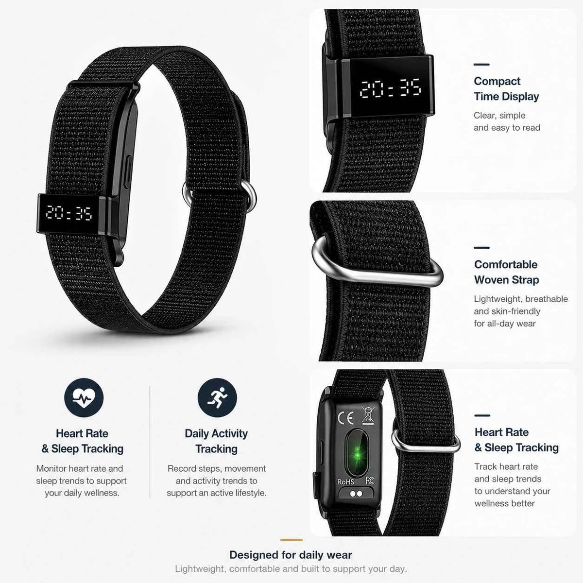Salam Wristband SQ968 | Smart Zikr Wristband with Prayer Reminder